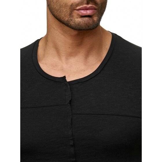 Red Bridge Herren T-Shirt Cover Page Patchwork Schwarz