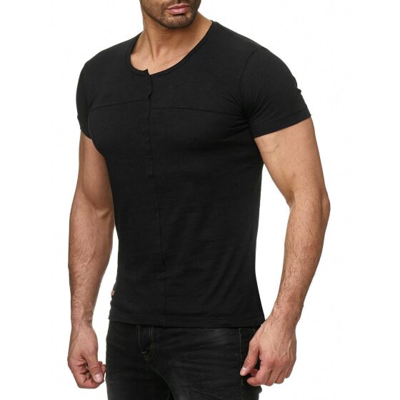 Red Bridge Mens T-Shirt Cover Page Patchwork Black