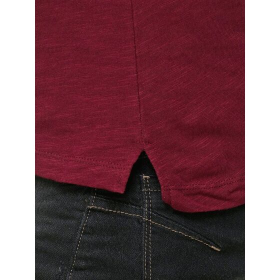 Red Bridge Mens T-Shirt Cover Page Patchwork Bordeaux Red