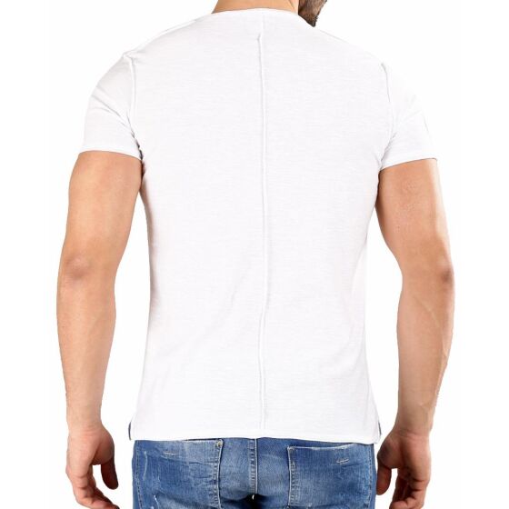 Red Bridge Herren T-Shirt Decision Thread Inside Out Nähte Weiß