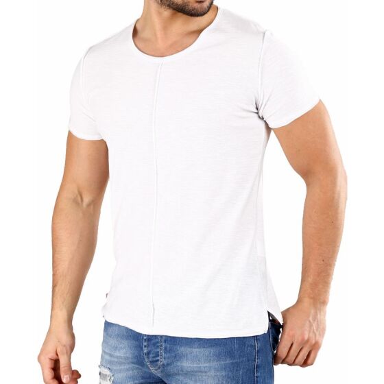 Red Bridge Mens T-Shirt Decision Thread Inside Out Seams White