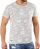 Red Bridge Mens Knitted T-Shirt Camouflage Coarse Structure Grey