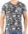 Red Bridge Mens Knitted T-Shirt Camouflage Coarse Structure Navy