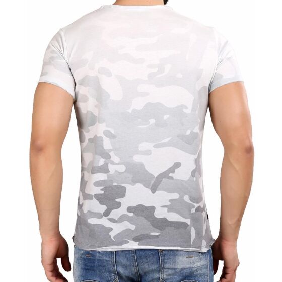 Red Bridge Herren T-Shirt Wild Tiger Camouflage Grau