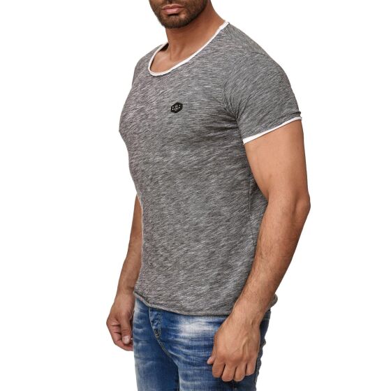 Red Bridge Herren T-Shirt Contrast Layer Sense Frequency Schwarz