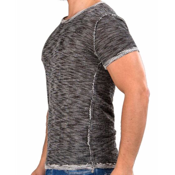 Red Bridge Herren Grobstrick- T-Shirt External Three Ply Schwarz