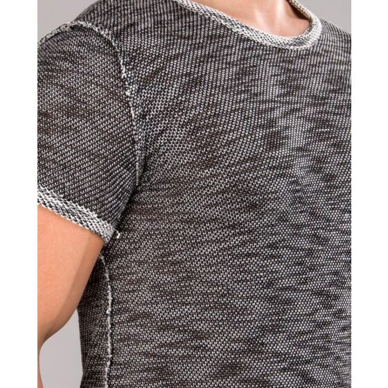 Red Bridge Herren Grobstrick- T-Shirt External Three Ply Schwarz