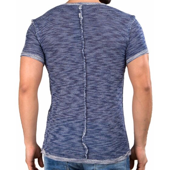 Red Bridge Herren Grobstrick- T-Shirt External Three Ply Indigo