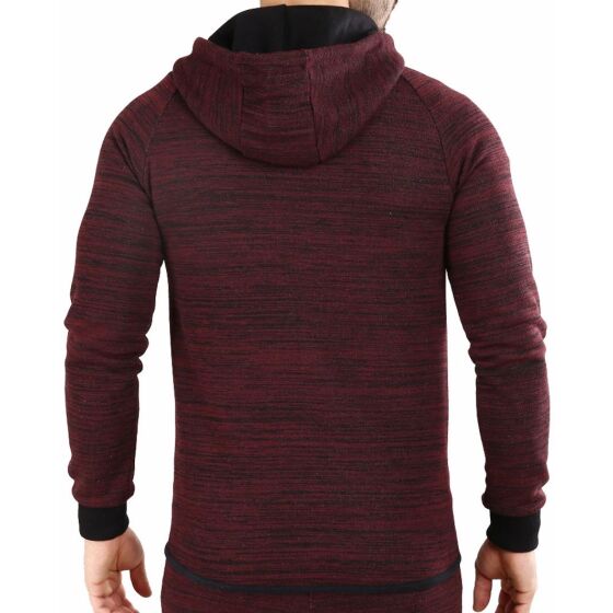 Red Bridge Herren Kapuzenpullover Jacke Trainingsanzug Oberteil mit Reißverschluss Bordeaux