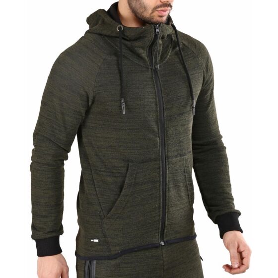 Red Bridge Herren Kapuzenpullover Jacke Trainingsanzug Oberteil mit Reißverschluss Khaki