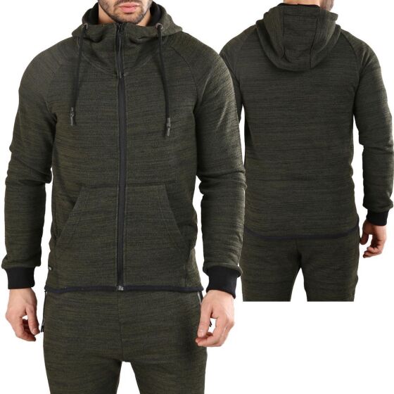 Red Bridge Herren Kapuzenpullover Jacke Trainingsanzug Oberteil mit Reißverschluss Khaki