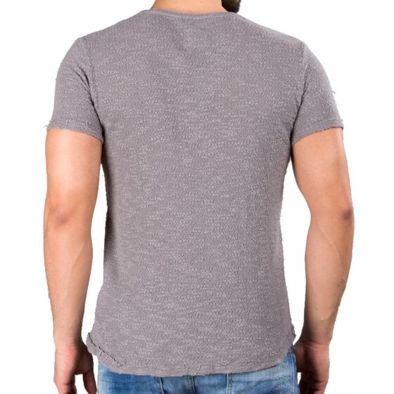 Red Bridge Herren T-Shirt Breeze and Streets Ripped Destroyed Grau