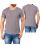 Red Bridge Herren T-Shirt Breeze and Streets Ripped Destroyed Grau