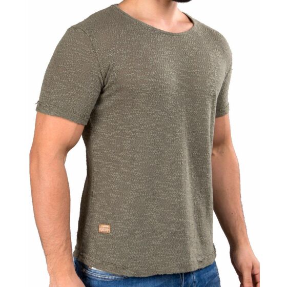 Red Bridge Herren T-Shirt Breeze and Streets Ripped Destroyed Khaki