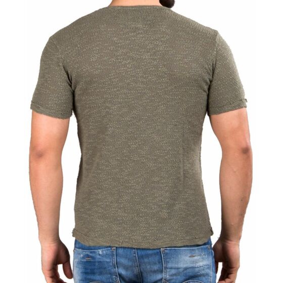 Red Bridge Herren T-Shirt Breeze and Streets Ripped Destroyed Khaki