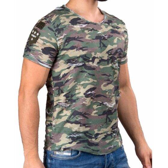 Red Bridge Mens Army Of One Camouflage Military T-Shirt