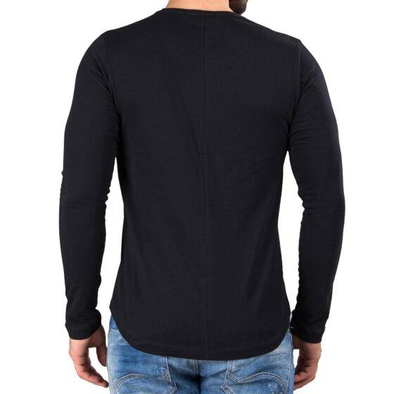 Red Bridge Herren Sweatshirt Back To Blank Schwarz