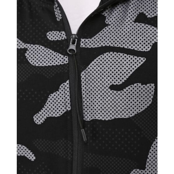 Red Bridge Herren Contrast Effect Camouflage Pixel Kapuzenpullover mit Reißverschluss Schwarz