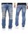 Red Bridge Mens Jeans Pants Zipper Destroyed Blue Straight Fit Used Look W36 L34