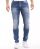 Red Bridge Mens Jeans Troy Destoyed Distressed Blue Straight Used-Look Destroyed