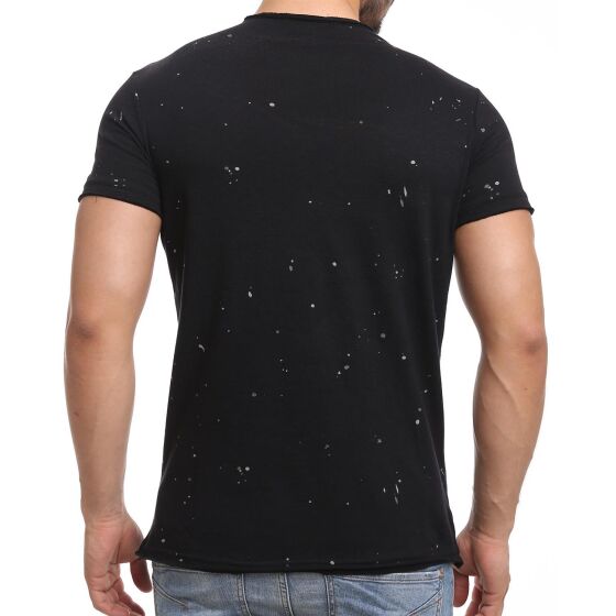 Red Bridge Herren T-Shirt Forget The Rules Skull Schwarz mit Strasssteinen