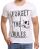 Red Bridge Mens T-Shirt Forget The Rules Skull White with rhinestones