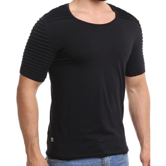 Red Bridge Mens Stretchable Sleeves T-Shirt Black