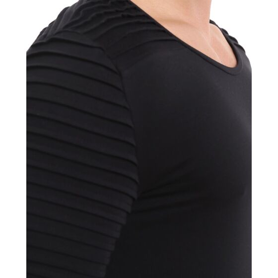 Red Bridge Mens Stretchable Sleeves T-Shirt Black