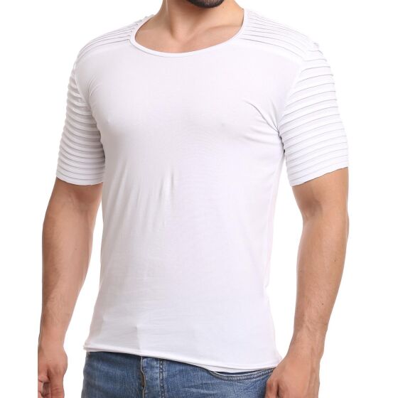 Redbridge Mens Stretchable Sleeves T-Shirt White