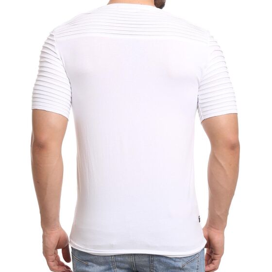 Redbridge Mens Stretchable Sleeves T-Shirt White