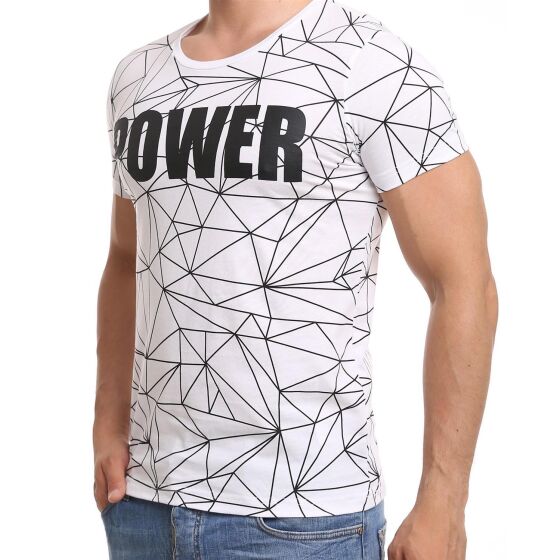 Red Bridge Herren T-Shirt Power Print Modern Weiß