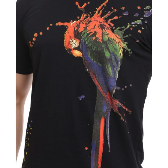 Red Bridge Herren T-Shirt Parrot Colour Spots Schwarz