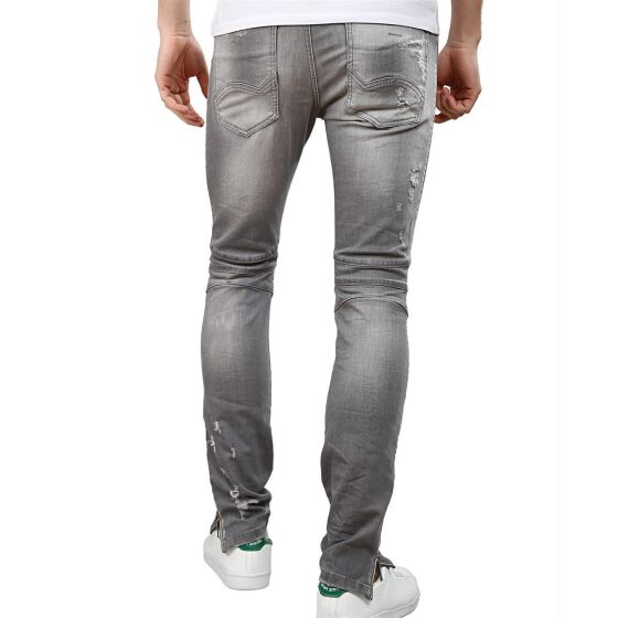 Red Bridge Herren Jeans Hose Slim Fit Röhrenjeans Skinny Pants Denim Grau