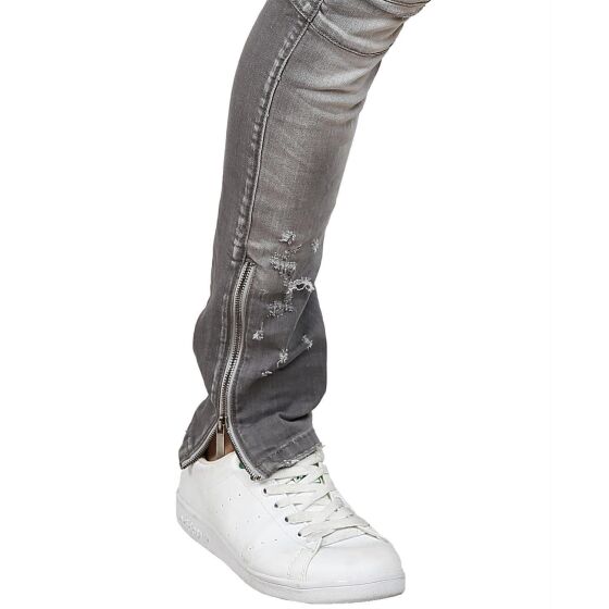 Red Bridge Herren Biker Slim Fit Röhrenjeans Jeans Pants Denim Grau W38 L34