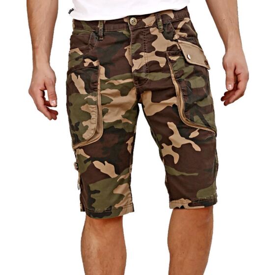 Red Bridge Mens Working Agility Camouflage Capri Shorts