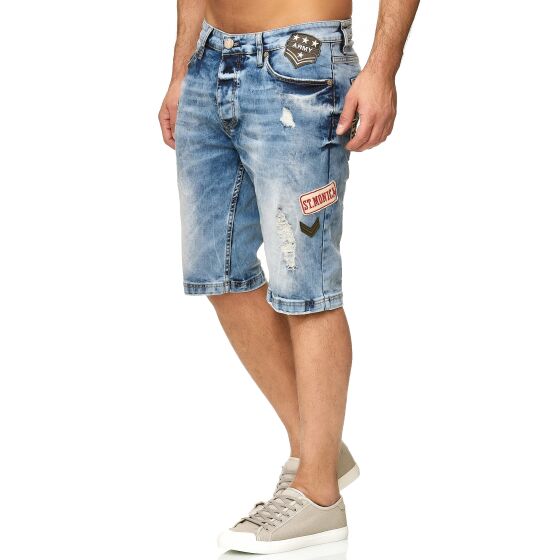 Red Bridge Mens Denim Capri Shorts Working Agility