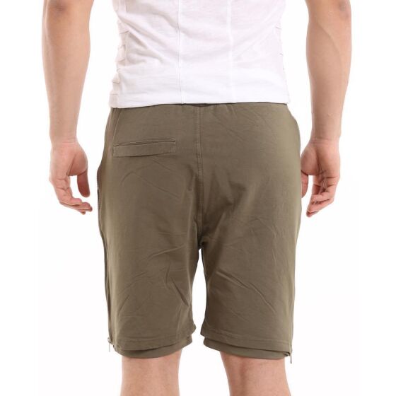 Red Bridge Mens Double Layered Khaki Shorts