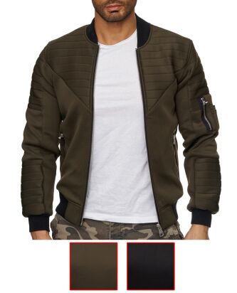 Red Bridge Herren Jacke Neopren-Look Space Bomberjacke...