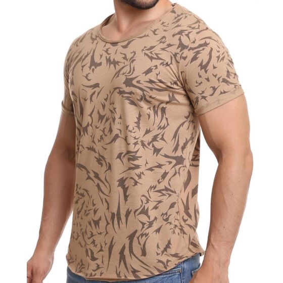 Red Bridge Herren T-Shirt Jungle Camouflage Shirt Camel