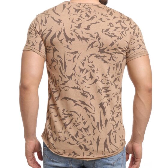 Red Bridge Herren T-Shirt Jungle Camouflage Shirt Camel