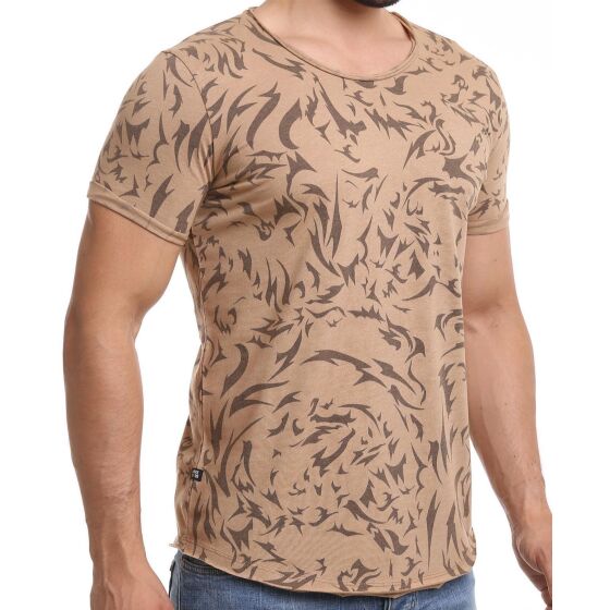 Red Bridge Mens Jungle Camouflage Shirt Camel T-Shirt