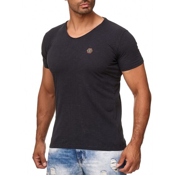 Red Bridge Herren V-Neck T-Shirt Dunkelblau