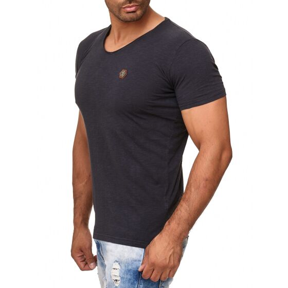 Red Bridge Herren V-Neck T-Shirt Dunkelblau