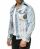 Red Bridge Mens Denim Jacket Bold Duty Military Destroyed Blue XL