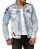 Red Bridge Mens Denim Jacket Bold Duty Military Destroyed Blue XL
