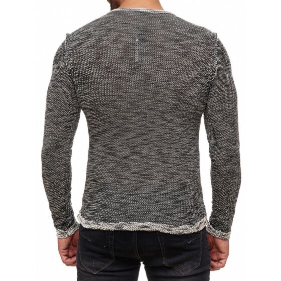 Red Bridge Mens Fresh Color Pullover Knitted Longsleeve Anthracite