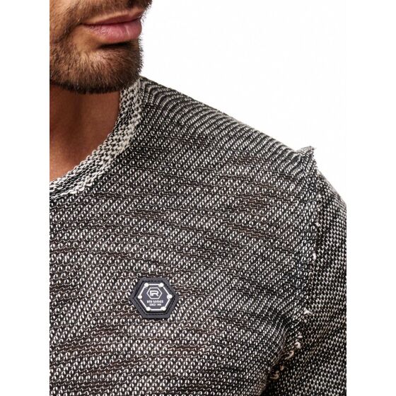 Red Bridge Mens Fresh Color Pullover Knitted Longsleeve Anthracite