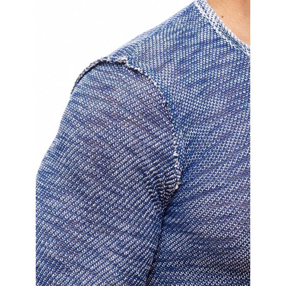 Red Bridge Mens Fresh Color Pullover Knitted Longsleeve Indigo