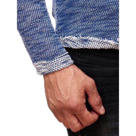 Red Bridge Mens Fresh Color Pullover Knitted Longsleeve Indigo