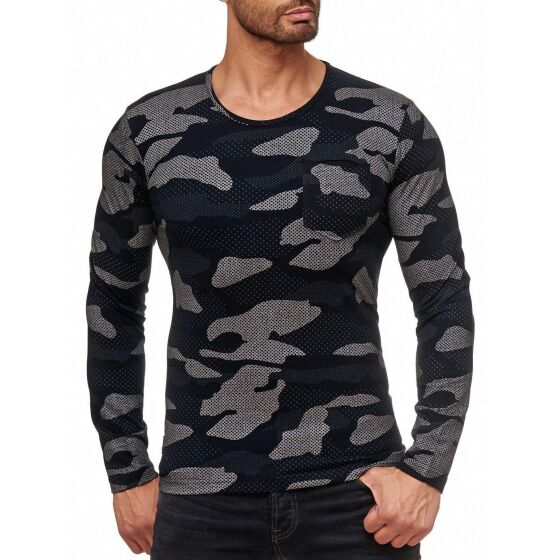 Red Bridge Mens Camouflage 2118 Longsleeve with Chest Pocket Black
